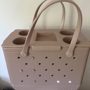 Original Bogg Bag L/XL Mushroom Shimmer with ALL accessories pictured (in matte)